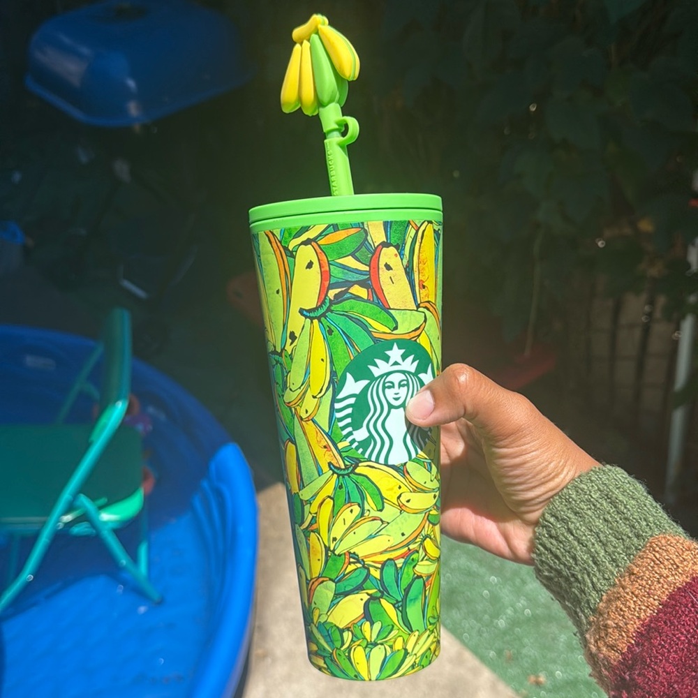 Starbucks Vibrant Green and Yellow Banana Tumbler